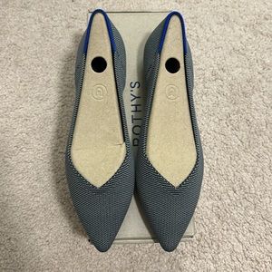 NWT Rothy’s The Point Flat - Cloud Grey Birdseye